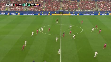 Mikel Oyarzabal ratează dintr-o poziţie ideală (min. 8)| Portugalia - Spania