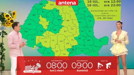 Super Neatza. Prognoza meteo cu Ramona Olaru: Zile călduroase, cu temperaturi de p&acirc;nă la 36 de grade