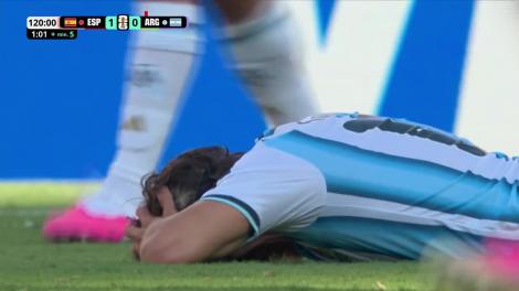 Simeone a şutat peste poartă dintr-o poziţie excelentă | Spania - Argentina