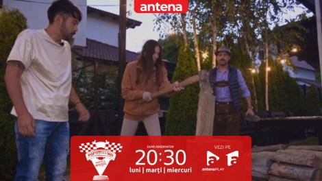 Poftiți pe la noi: Poftiți la &icirc;ntrecere, sezonul 2. Alina Pușcău a vrut să demonstreze că știe să spargă lemne: Și eu am putere!
