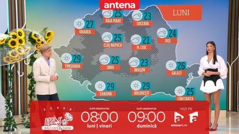 Super Neatza. Prognoza meteo cu Ramona Olaru: Vreme caldă, cu temperaturi specifice acestei perioade