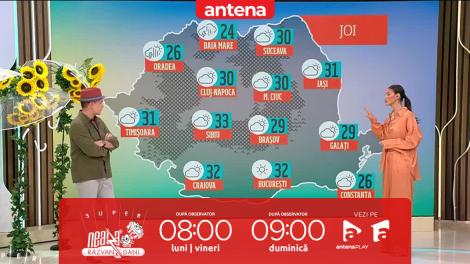 Super Neatza. Prognoza meteo cu Ramona Olaru: Unde sunt anunțate ploi