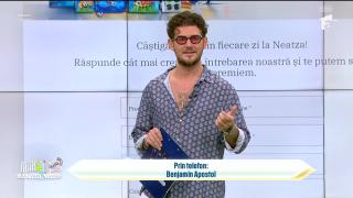 Super Neatza. Jocul cu cercuri! Câte puncte a reușit Aris să strângă din loviturile cu piciorul