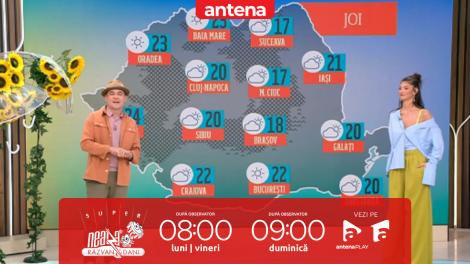 Super Neatza. Prognoza meteo cu Ramona Olaru: Cer variabil cu &icirc;nnorări mai accentuate pe litoral