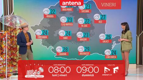 Super Neatza. Prognoza meteo cu Ramona Olaru: Cer mai mult senin şi temperaturi de vară