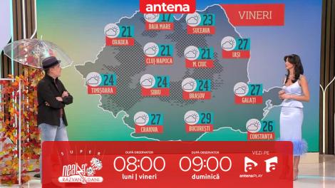 Super Neatza. Prognoza meteo cu Ramona Olaru: Vreme de vară &icirc;n Rom&acirc;nia cu maxime de 30 de grade!