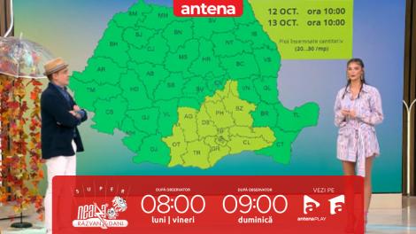 Super Neatza. Prognoza meteo cu Ramona Olaru: Ploi și temperaturi scăzute!