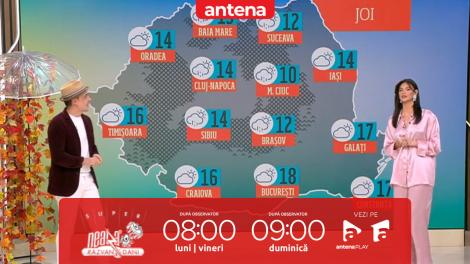 Super Neatza. Prognoza meteo cu Ramona Olaru: Temperaturi cuprinse &icirc;ntre 5 și 18 grade