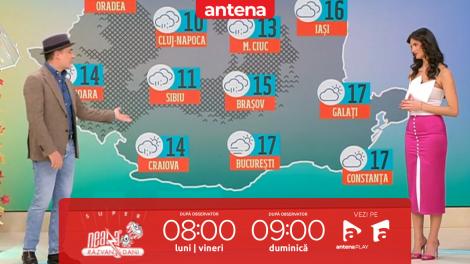 Super Neatza. Prognoza meteo cu Ramona Olaru: Ploi &icirc;n jumătatea de est a țării!