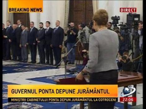 Imagini de la ceremonie de depunere a jurământului noului cabinet Ponta