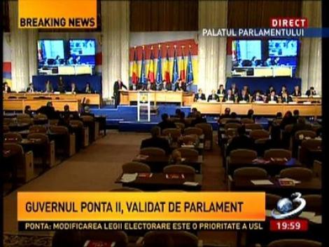 Guvernul Ponta, validat cu 402 de voturi