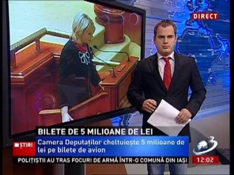 Camera Deputaţilor cheltuie 5 milioane de lei pe bilete de avion