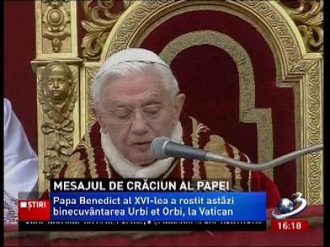 Vezi aici mesajul de Crăciun al lui Papa Benedict al 16-lea