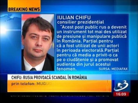 Mugur Ciuvică, despre declaraţiile consilierului prezidenţial Iulian Chifu