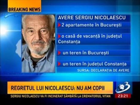 Vezi aici ce avere a lăsat în urmă Sergiu Nicolaescu