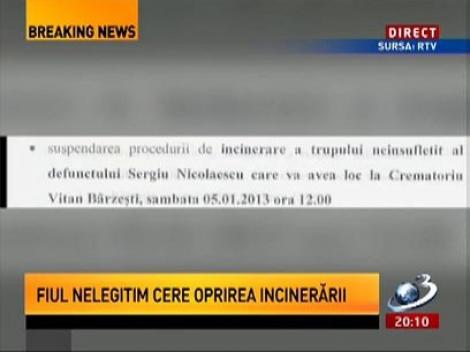 Vezi documentul fiului ilegitim al lui Sergiu Nicolaescu, în care cere oprirea incinerării
