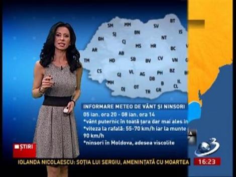 Prognoza meteo perntru următoarele zile!