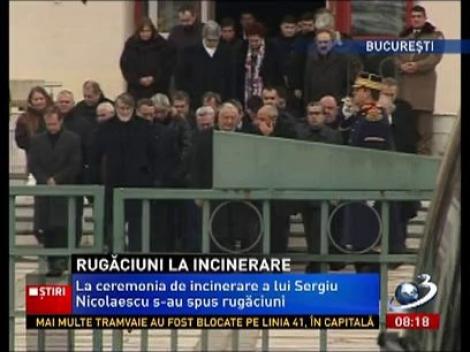 La ceremonia de incinerare a lui Sergiu Nicolaescu s-au spus rugăciuni