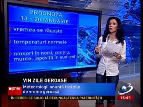 Vine gerul! Află prognoza pentru 7-9 ianuarie