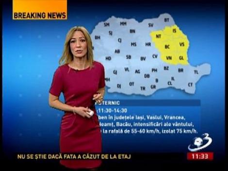 Atenţionare meteo pentru şase judeţe din Moldova