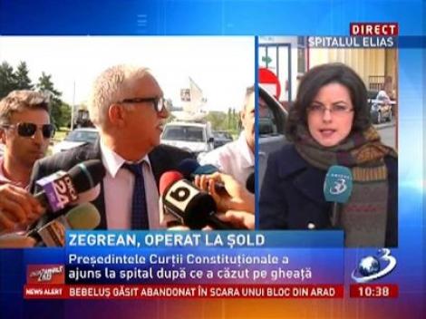 Augustin Zegrean, a fost operat. Medicii i-au montat o proteză la şold