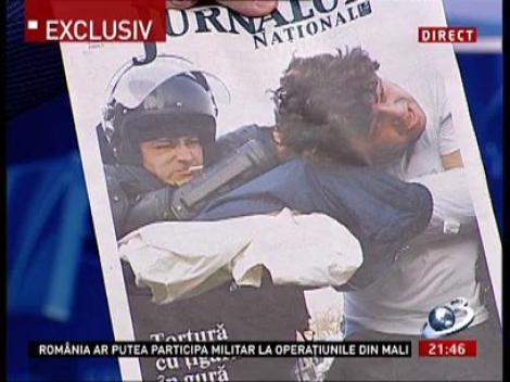 Fotografia cu tânărul bătut de de jandarmi, o imagine cât 1000 de cuvinte!