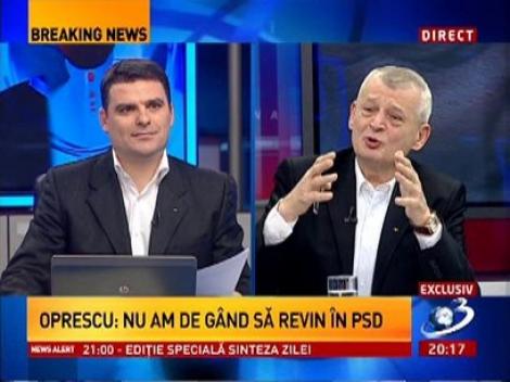 Sorin Oprescu: Nu îmi trece prin cap să fiu preşedinte