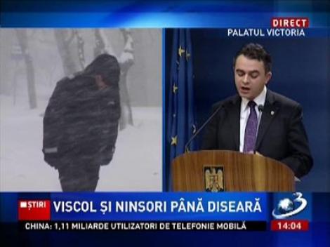 ANM prelungeşte codul galben de ninsori şi viscol pentru Bucureşti şi 19 judeţe