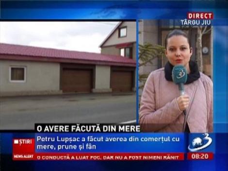 Petru Lupşac a făcut avere din vânzarea merelor, prunelor şi a fânului
