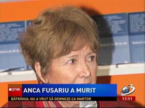 Fosta realizatoare a Televiziunii Romane, Anca Fusariu, a ăncetat din viaţă