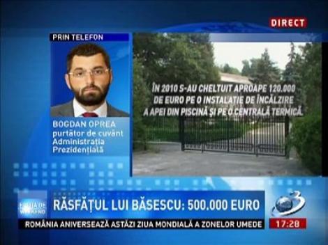 Răsfăţul preşedintelui Traian Băsescu: 500.000 de euro