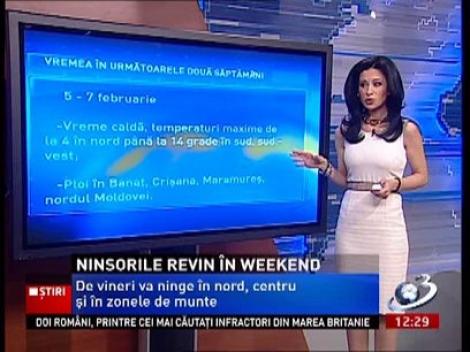 Iarna revine în forţă! Ninsorile vor pune stăpânire pe mai multe zone din ţară