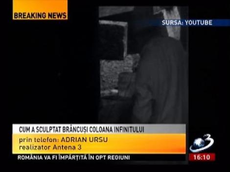 Adrian Ursu vorbeşte despre imaginile document cu Constantin Brâncuşi în timp ce îşi crează capodoperele