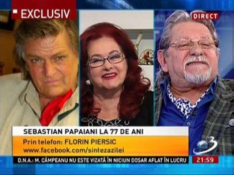 inteza Zilei. Florin Piersic şi Stela Popescu îi spun "La mulţi ani" lui Sebastian Papaiani