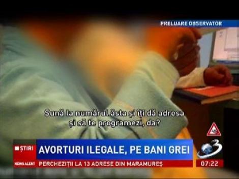 Imagini cu camera ascunsă, despre avorturile ilegale