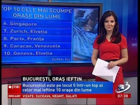 Bucureştiul, pe locul 5 în topul celor mai ieftine oraşe din lume