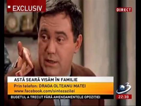 Draga Olteanu Matei l-a emoţionat până la lacrimi pe Sebastian Papaiani