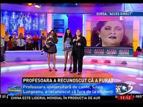 Profesoara universitară de canto Silvia Lungeanu a recunoscut că a furat de la studen