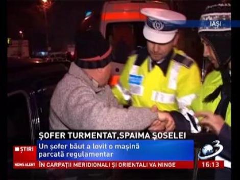 Dulce-i vinu ghiurghiuliu! Un şofer beat din Iaşi a lovit o maşină parcată regulamentar