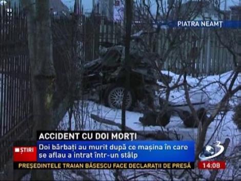 Doi tineri din Neamţ au murit pe loc, în urma unui grav accident rutier