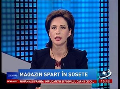 Spargere ca în filmele cu proşti! A furat din magazin bani şi ţigări, dar înainte s-a descălţat de pantofi, apoi i-a dat foc