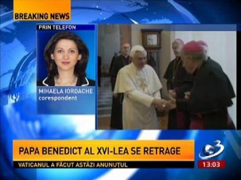 Papa Benedict al XVI-lea şi-a anunţat retragerea. Ultima demisie a unui Papă a avut loc în 1415