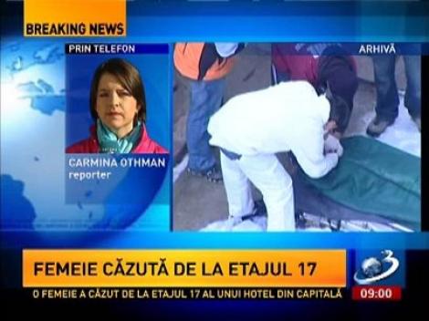 O femeie a căzut de la etajul 17 al hotelului Intercontinental din Bucureşti