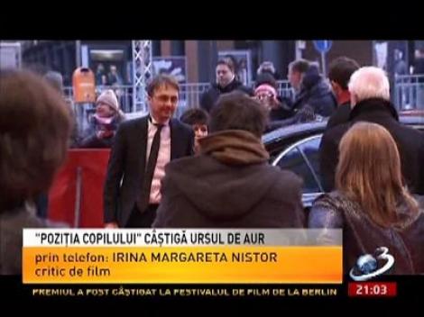 Filmul românesc "Poziţia copilului" a câştigat Ursul de Aur la Festivalul de Film de la Berlin