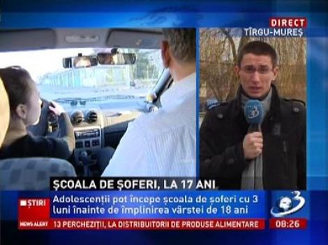 Şcoala de şoferi, la 17 ani