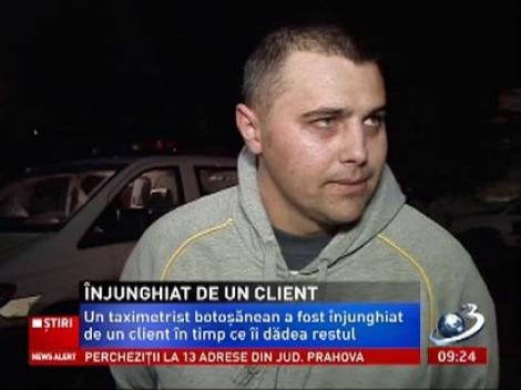 Taximetrist din Botoşani, înjunghiat în gât de un client