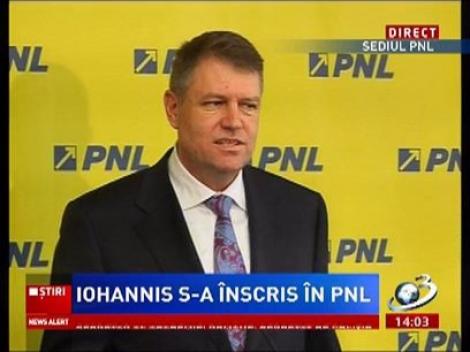 E oficial! Klaus Iohannis s-a înscris în PNL