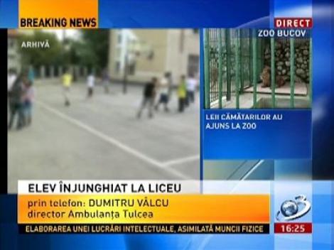 Elev de 19 ani, înjunghiat în spate în curtea unui liceu din Tulcea