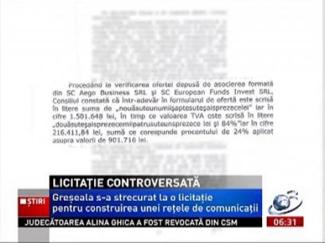 O firmă a câştigat un contract cu Ministerul Comunicaţiilor deşi suma trecută în ofertă era greşită