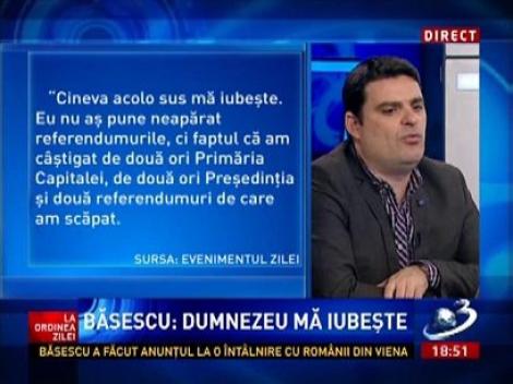 Traian Băsescu: Dumnezeu mă iubeşte!